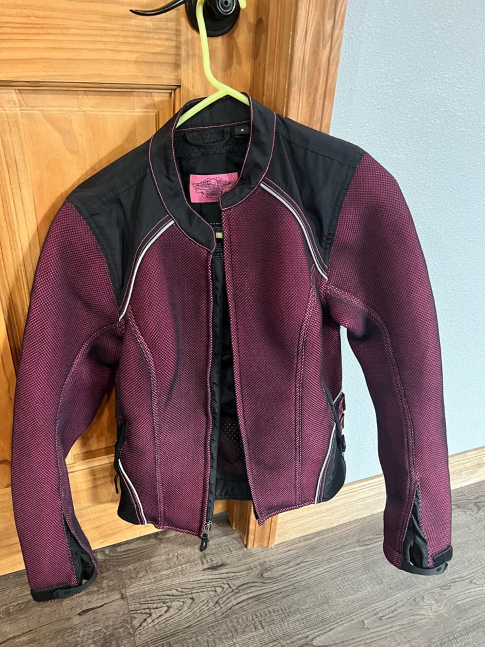 Harley-Davidson Women's Pink and Black Riding Jacket. fleece liner included